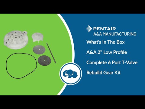 2" Low Profile Complete 6 Port T-Valve Rebuild Gear Kit - Pentair In-Floor(A&A)
