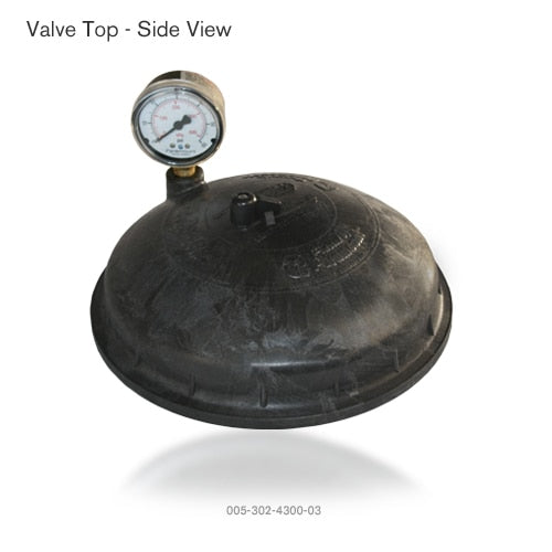 Paramount Water Valve Top with Pressure Gauge (Black) - ePoolSupply
