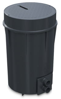 Pentair MagicStream laminar deck jet with tan lid and 100-foot cord, black cylindrical housing with dual side ports