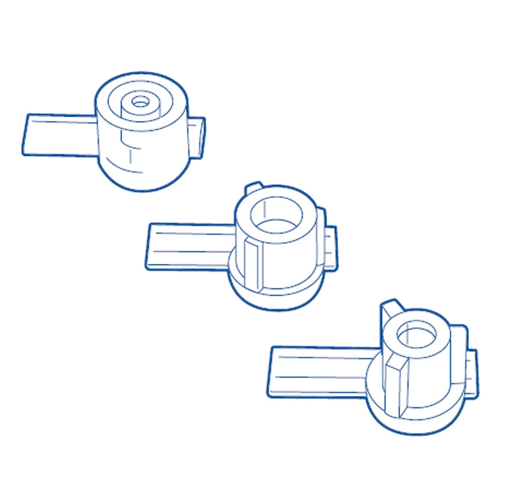 Diagram of All Pieces - Paramount Large Pop Up Nozzle Jet Inserts (Small Set) - ePoolSupply
