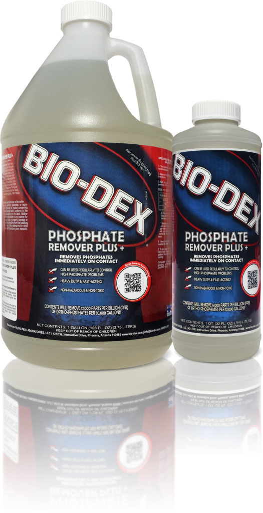 View of Both Size Bottles - Bio-Dex Laboratories Phosphate Remover Plus (32 Oz.) - ePoolSupply