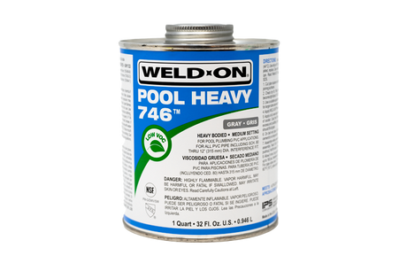 Weld-On Pool Heavy 746 Gray - Pool Adhesive - 1 Quart - eblast image